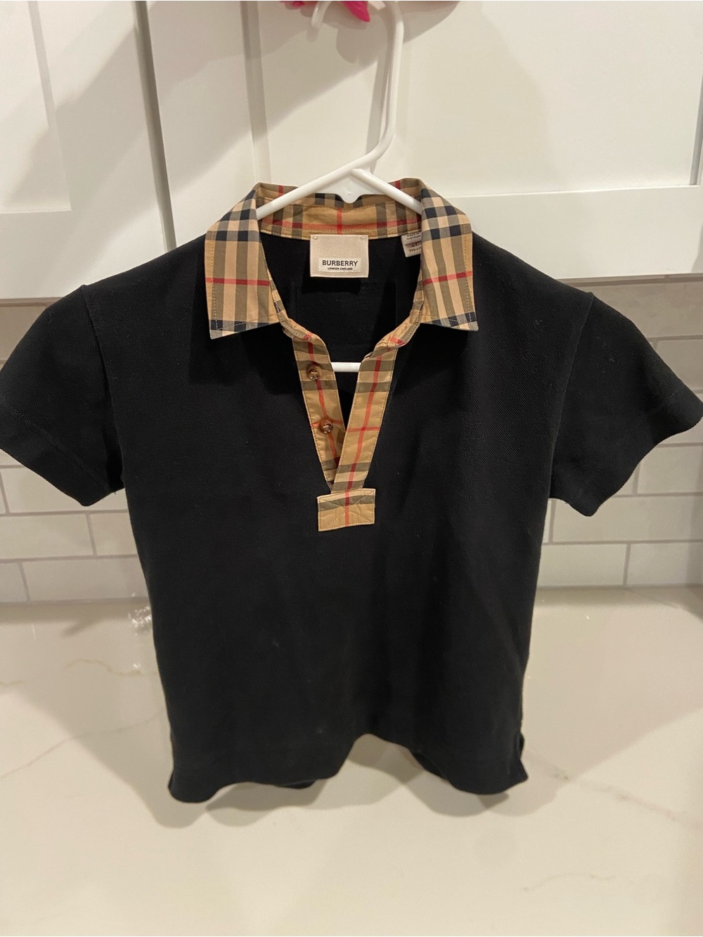 Burberry Boys Polo Shirt Black 6Y